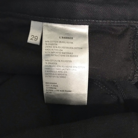 L'AGENCE Flare Low Rise Flare Jeans Noir size 29 - Picture 10 of 10